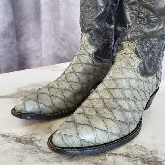 Justin Pre Ban Ant Eater Western Cowboy Boots Men's Size 8.5 D - Picture 4 of 16